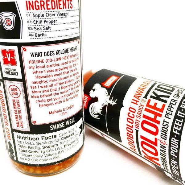 Kolohe Kid Hawaiian & Ghost Pepper Hot Sauce
