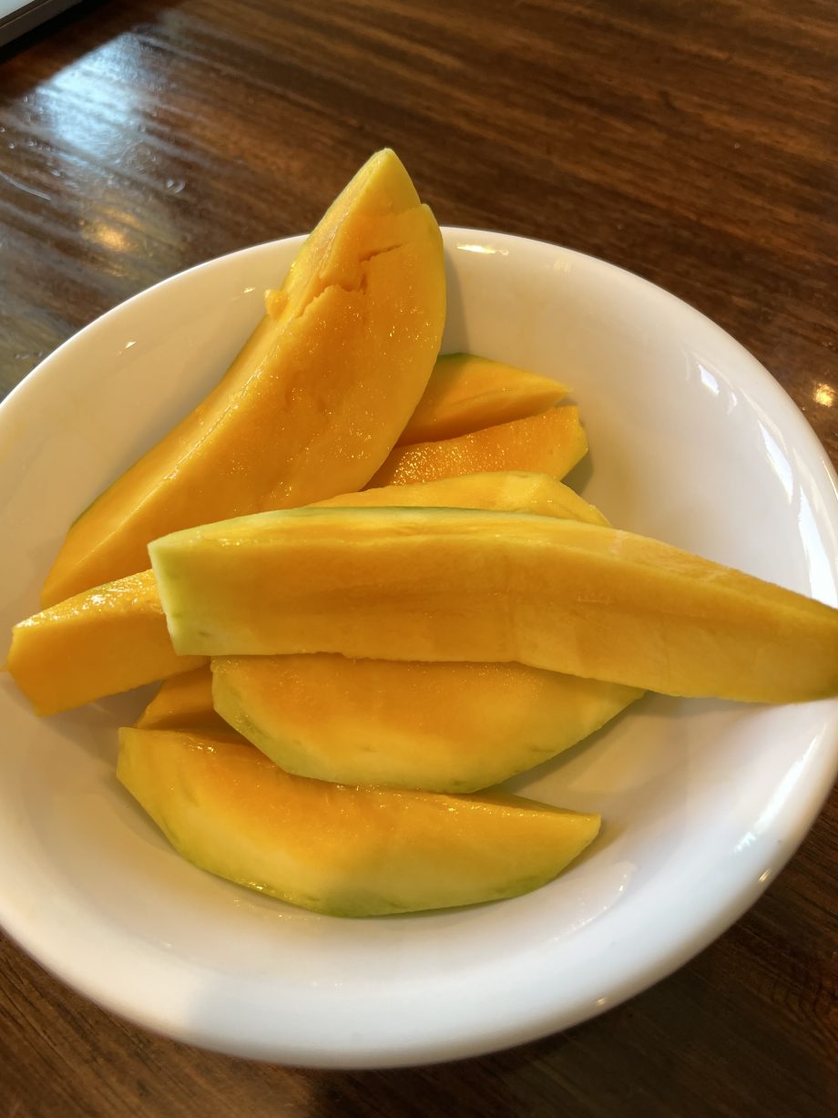 ripe fresh cut up Kihei mango