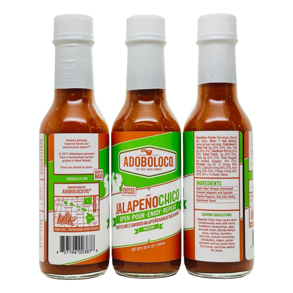 Jalapeno Chico Taco Sauce Hint of lime and smoked Adoboloco