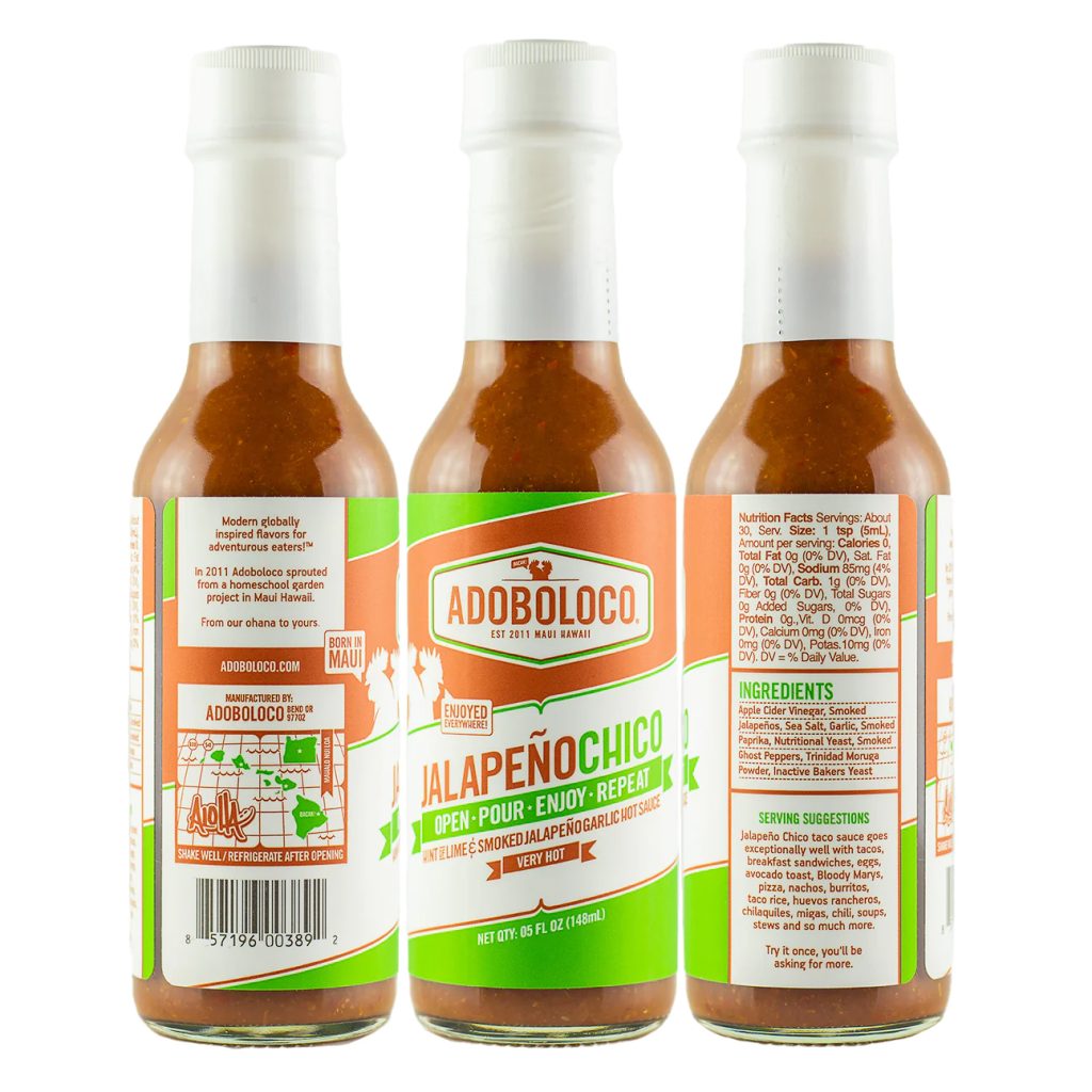 Jalapeno Chico Taco Sauce Hint of lime and smoked Adoboloco