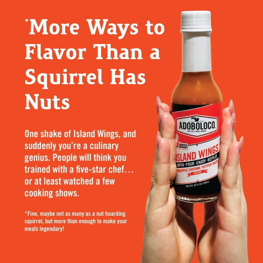 Island Wings Fire-Roasted Pineapple & Hot Honey Sauce – Sweet, Spicy, Tropical Vibes - HEAT 03/10