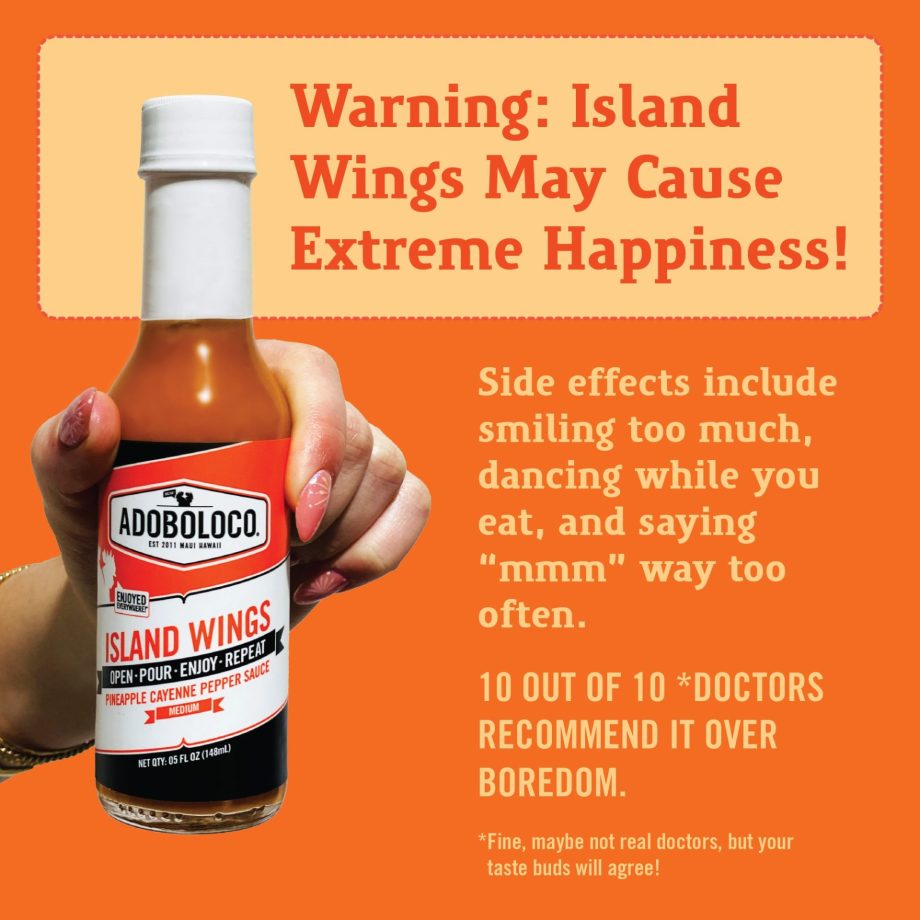 Island Wings Fire-Roasted Pineapple & Hot Honey Sauce – Sweet, Spicy, Tropical Vibes - HEAT 03/10